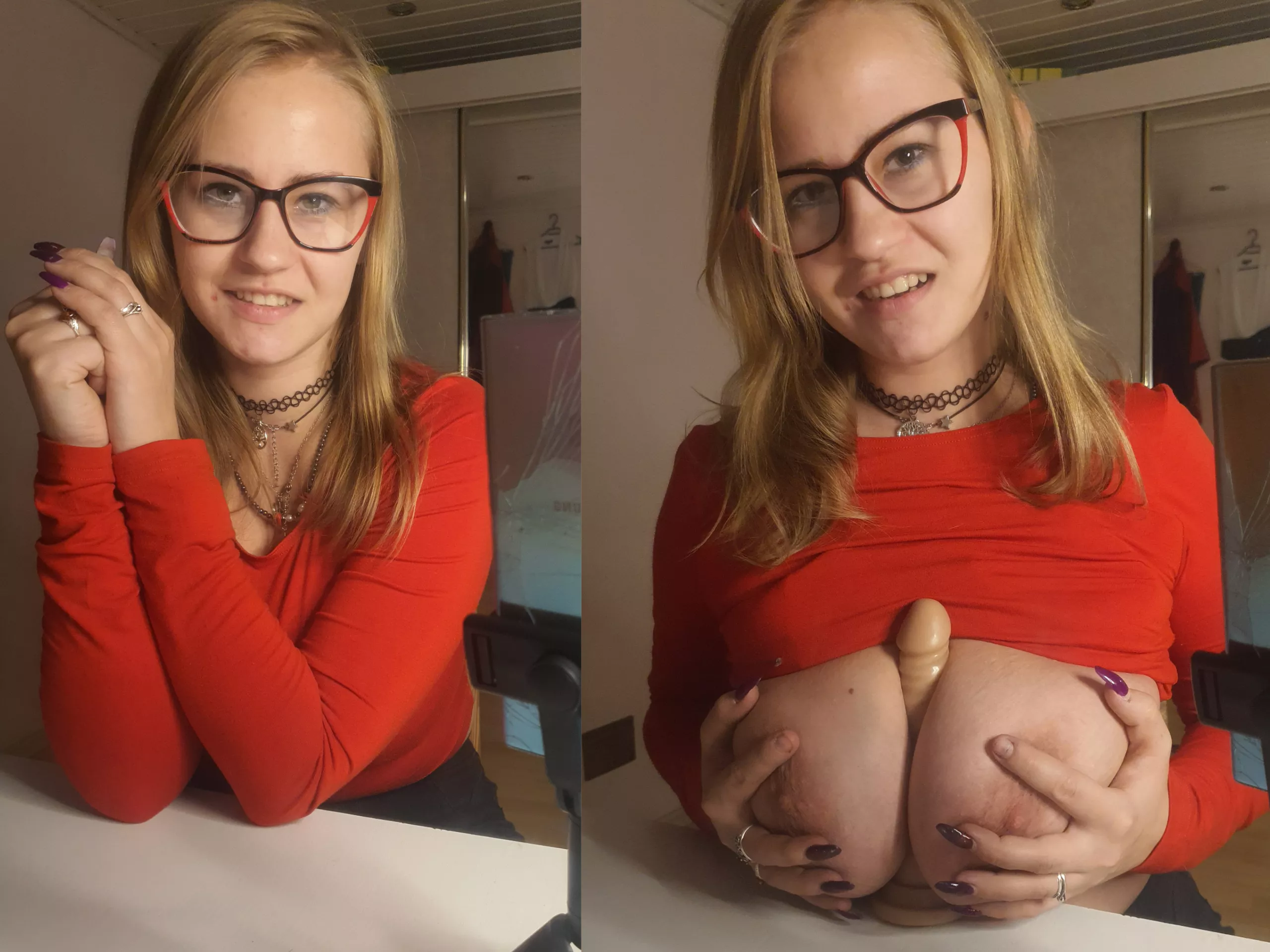 Would you expect this modest girl with glasses to have such big boobs and be obsessed with one thing? Would you expect this modest girl with glasses to have such big boobs and be obsessed with one thing?