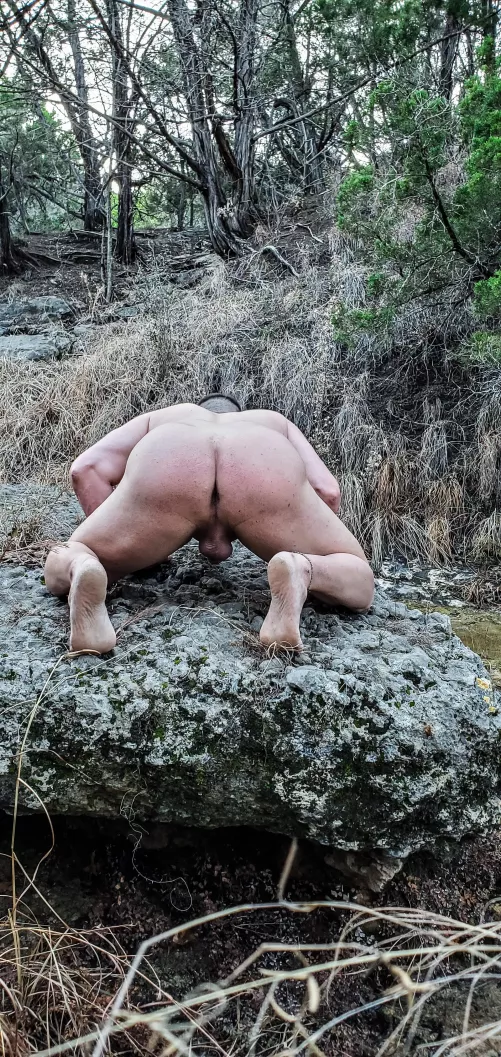 Would you keep walking the trail or drop your pants and dive in?