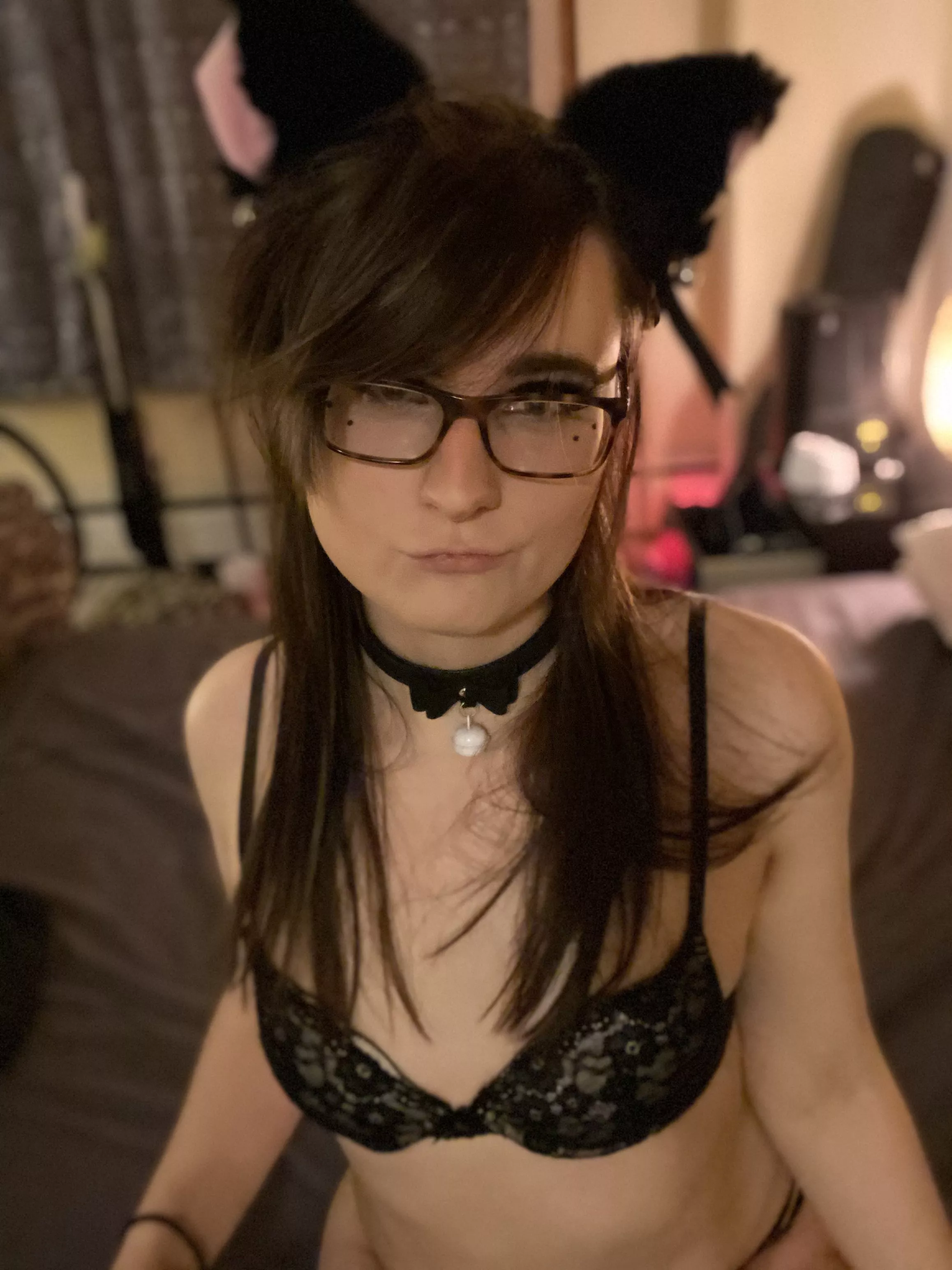 Would you let me suck your cock if I put my cat ears on for you?