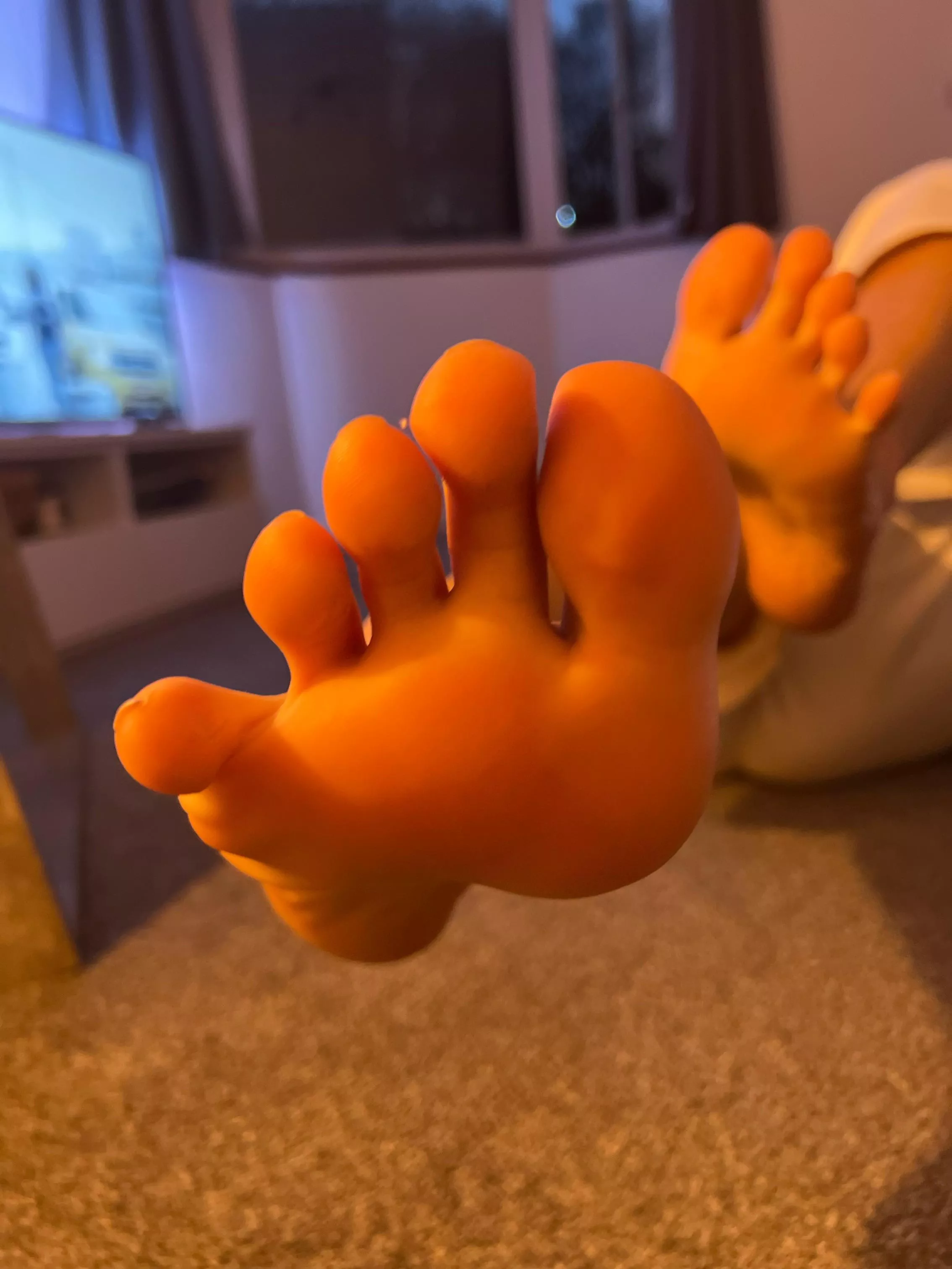 Would you like to play with my toes?