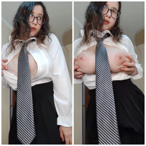 Would you stuff your mouth with these big tits?