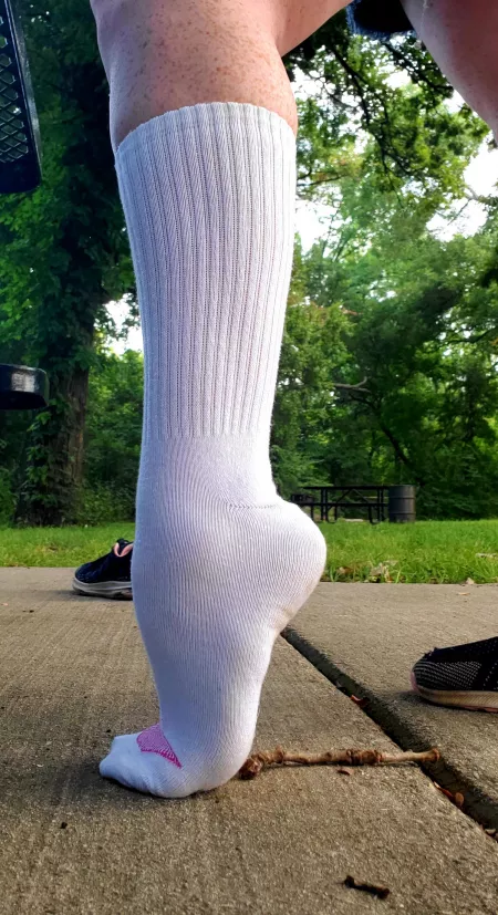 Would you walk a mile in my shoes? How about 3 in my socks 😉👄 all hot and sweaty who's removing them for me??👅👄❤