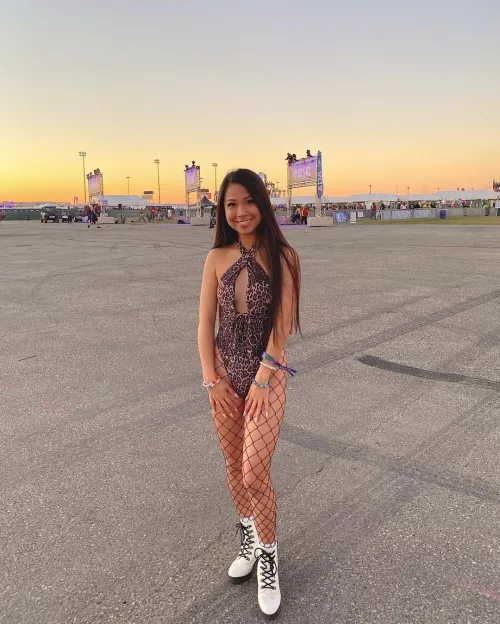 wouldn't be a festival without a slut in fishnets