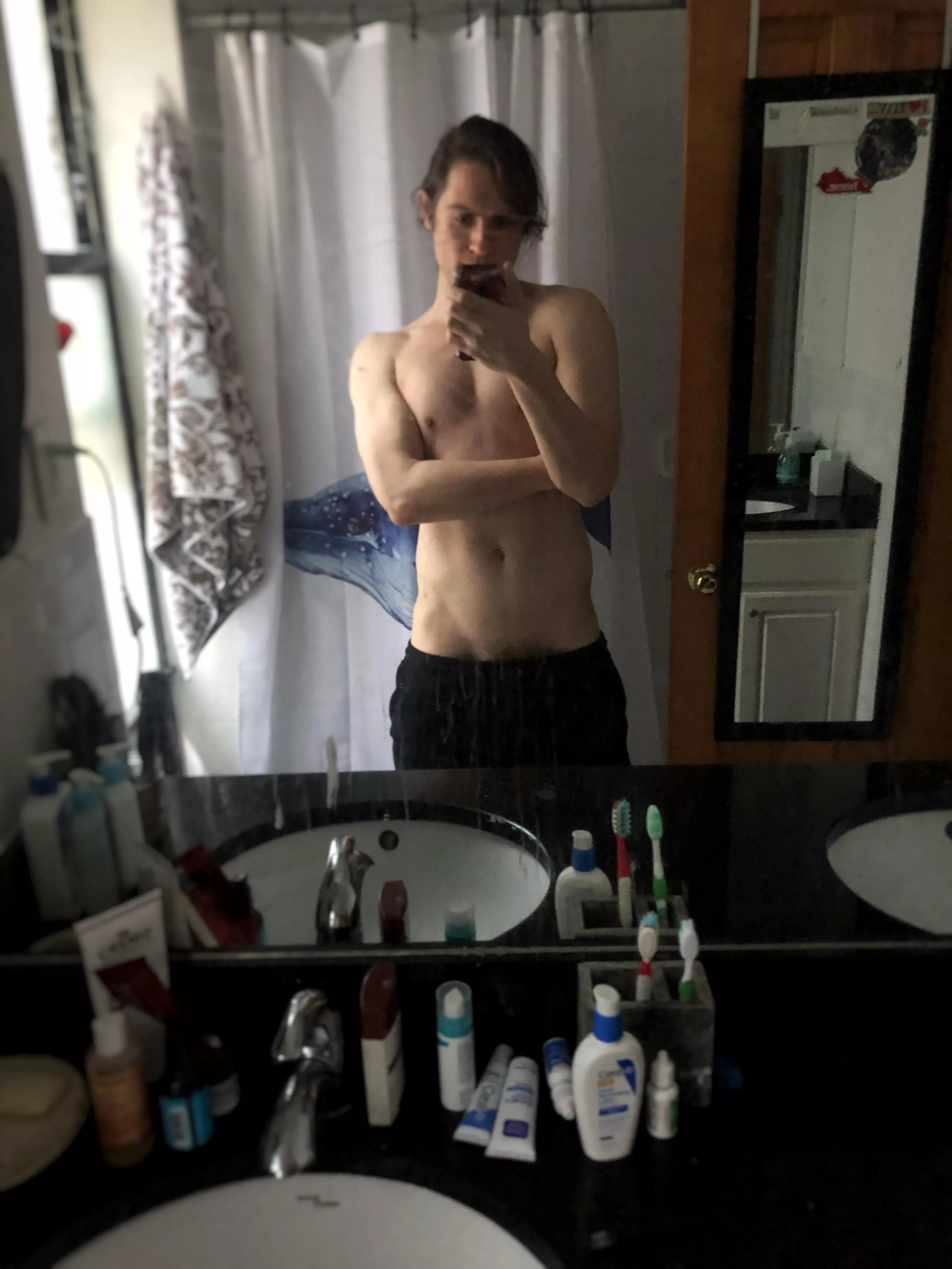 Wow, I’m starting to get a V-line and YET I have no one to trace it with their tongue. Absurd.