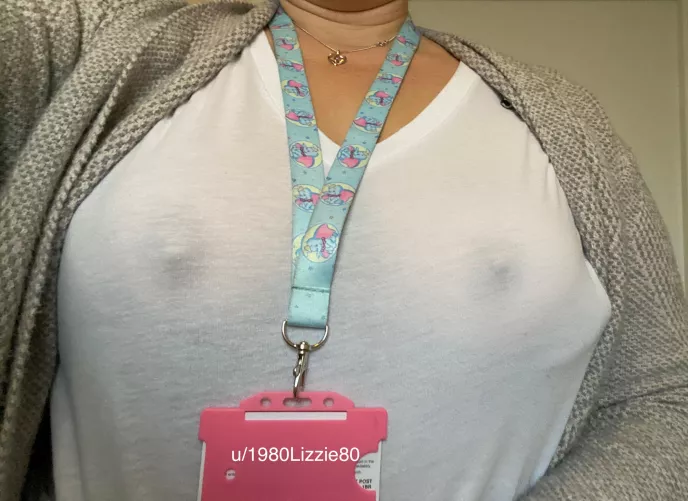 Wow! Just look at my nipples without a bra on! Good job my boss fancy’s me