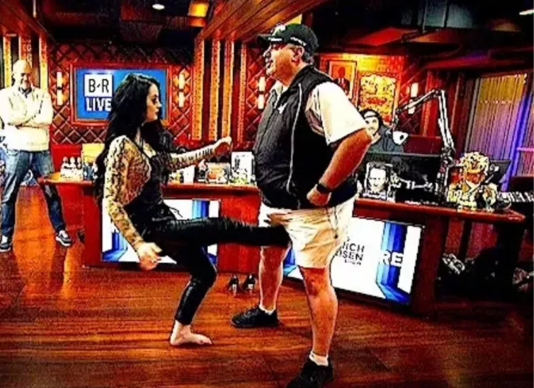 WWE diva Paige kicks guy in the nuts without kicking him in the nuts lol link in the comments