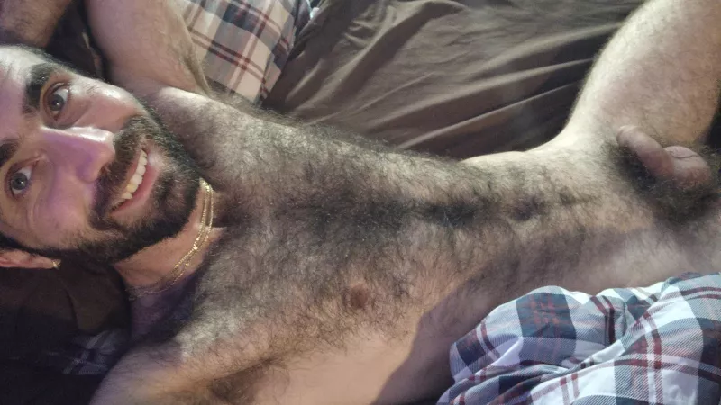 Wyd? Just laying in bed. Showing off my hairy body. Do you guys like how I look?