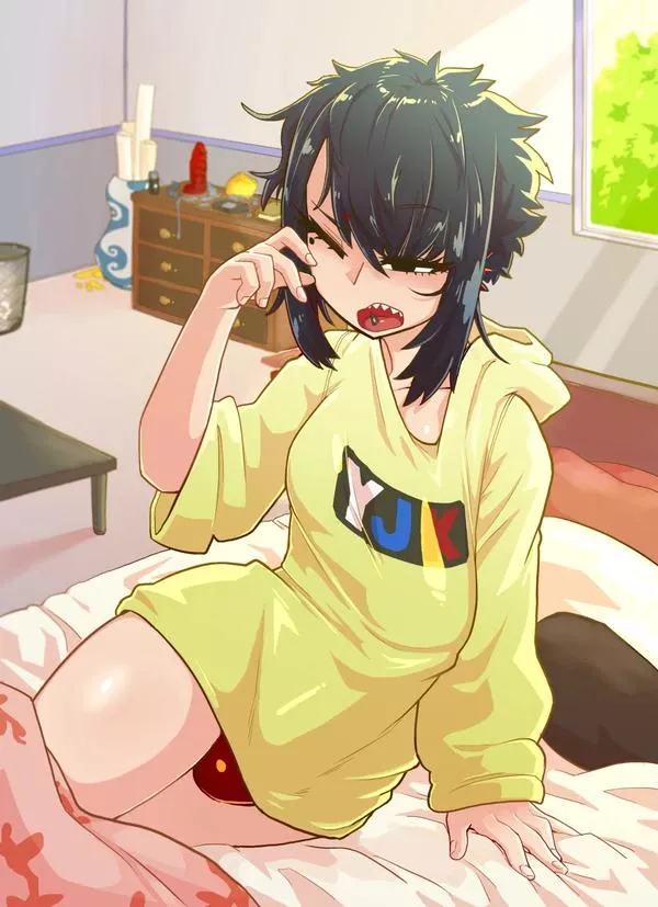 Yaaawwwnn, fuck. I always wake up so fucking hard. I need someone to deal with this each morning. (TheTenk)