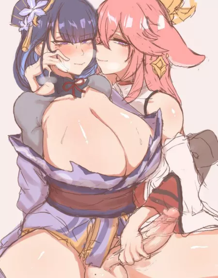 Yae Pleasing Her Shogun (Yae x Raiden Shogun) [Masso_Nullbuilt]