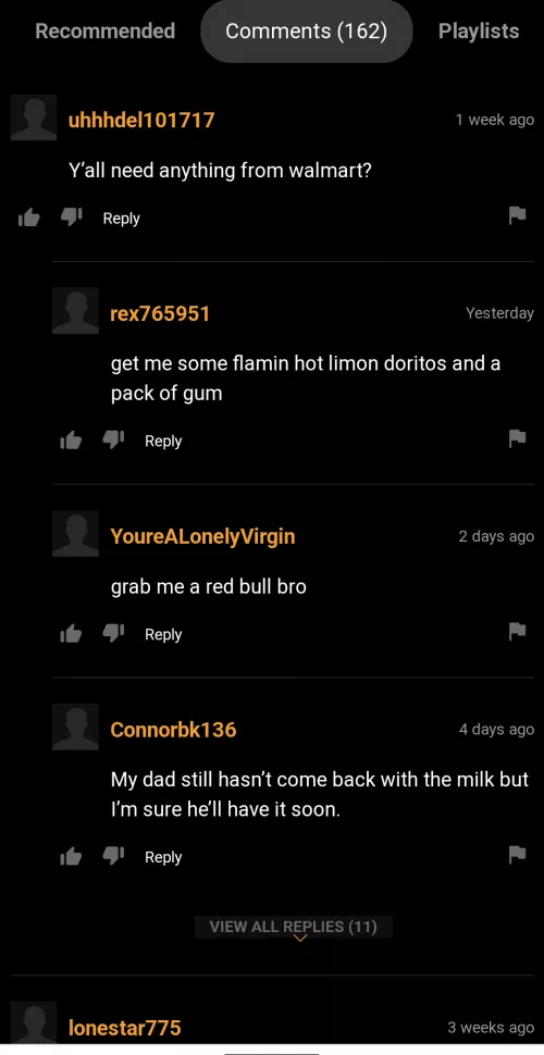 Y'all need something from Walmart ?