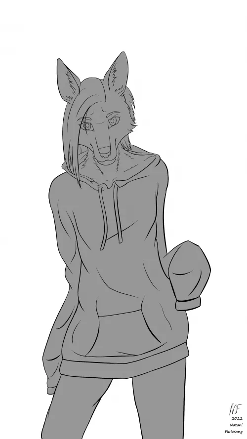 YCH Girl in sweatshirt