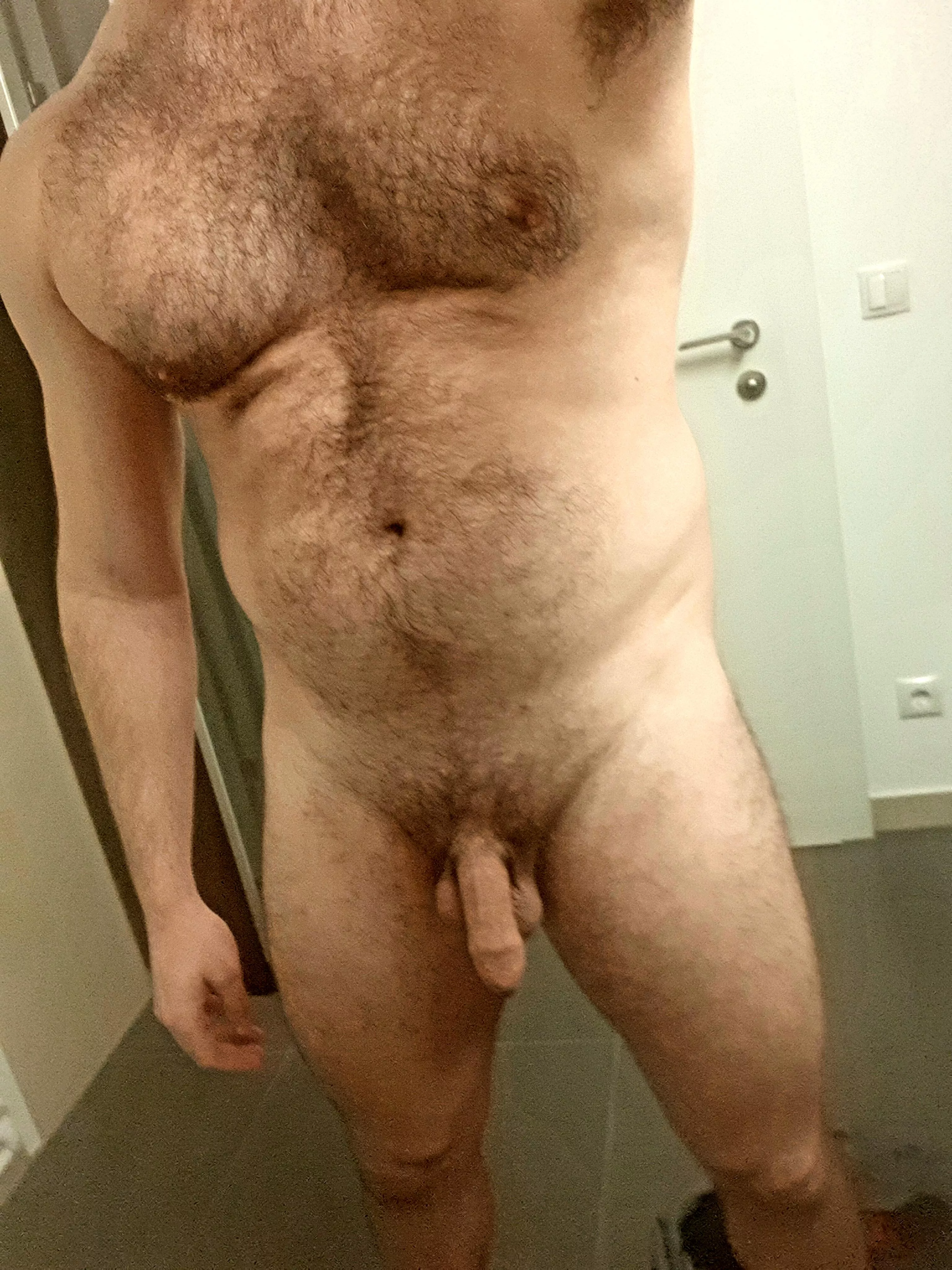 Yeah bro i wanna join you in the shower. Wanna spoap up my furry chest and my big grower cock?