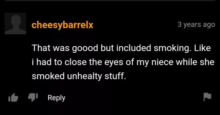 Yeah, you wouldn't want your niece getting a bad influence