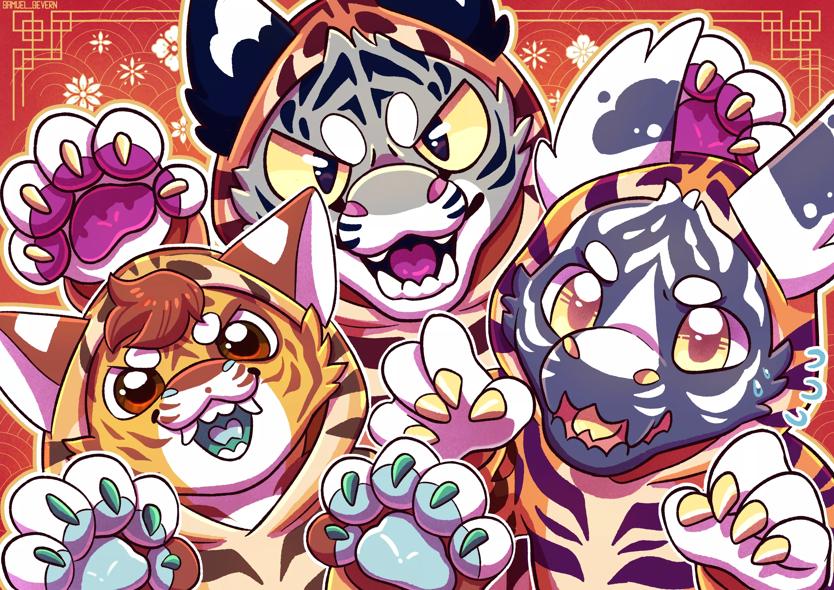 🐯Year of the tiger🐯 Gimme your biggest rawr!! (art by me @SevernSamuel on twitter)