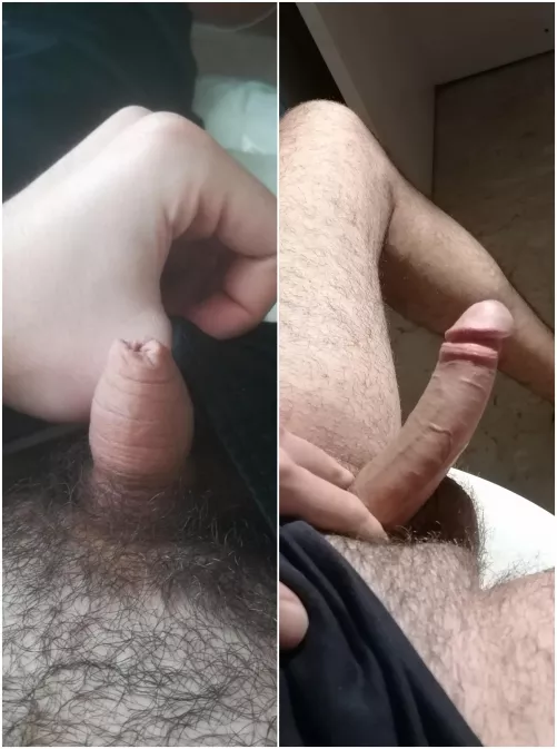 Yes, it's the same cock 😅 I'm super shy and scared to show it to girls when I'm not hard, but then they have a good surprise. I obviously avoid public urinals and locker room showers. Growers life is not easy 😂