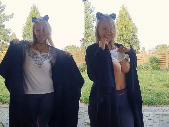 Yes, this outfit hides those big assets of mine perfectly. Heh