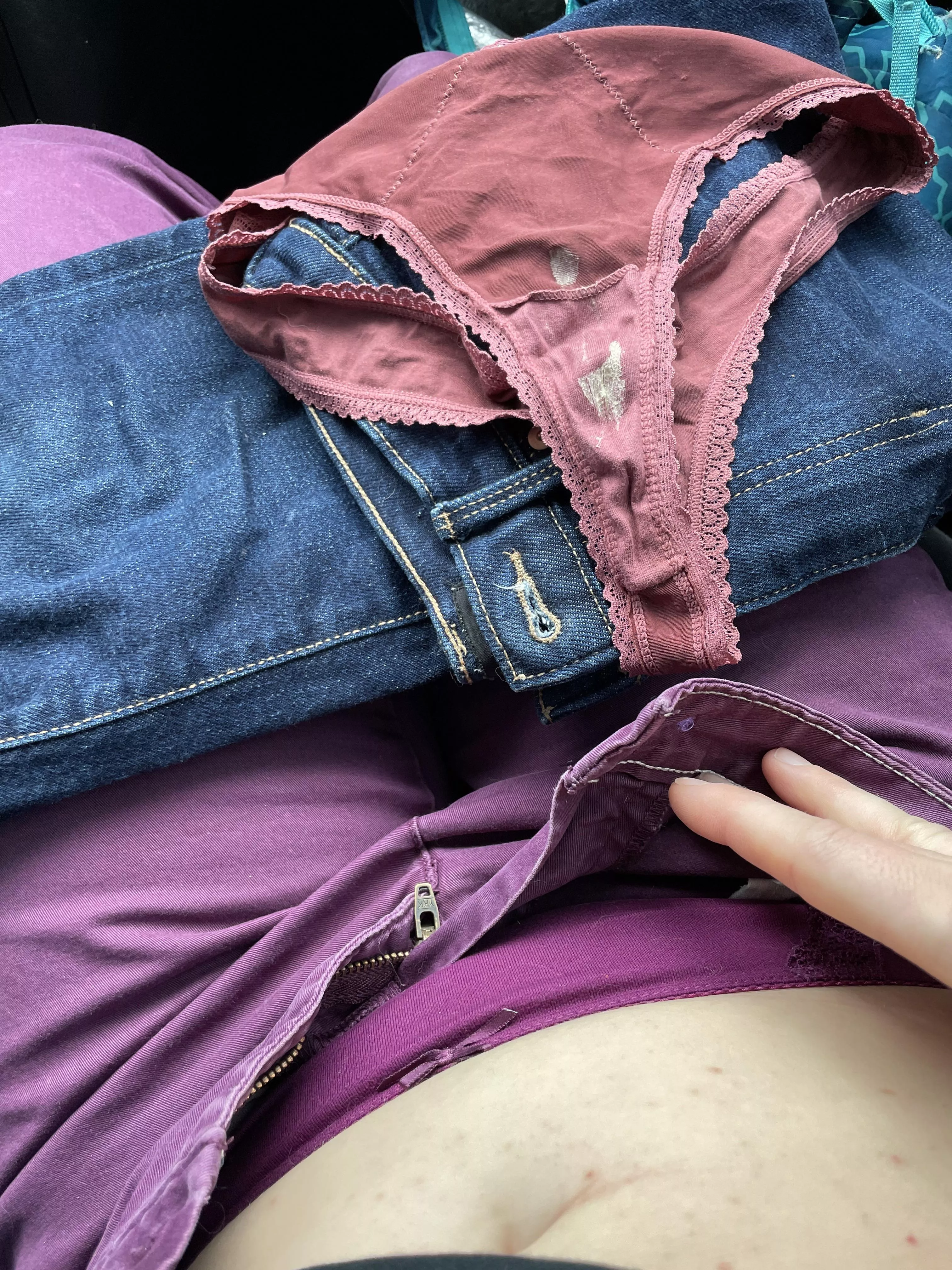 Yesterday's pair - creamy thong- ready to ship...and currently  Yesterday's pair - creamy thong- ready to ship...and currently