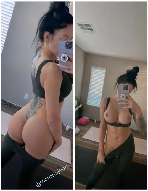 Yoga session before I get stretched out