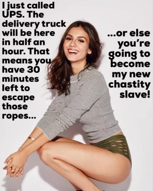 You are going to become my new chastity slave!