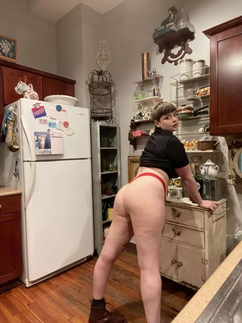 You came into the kitchen for a snack but all you found was me