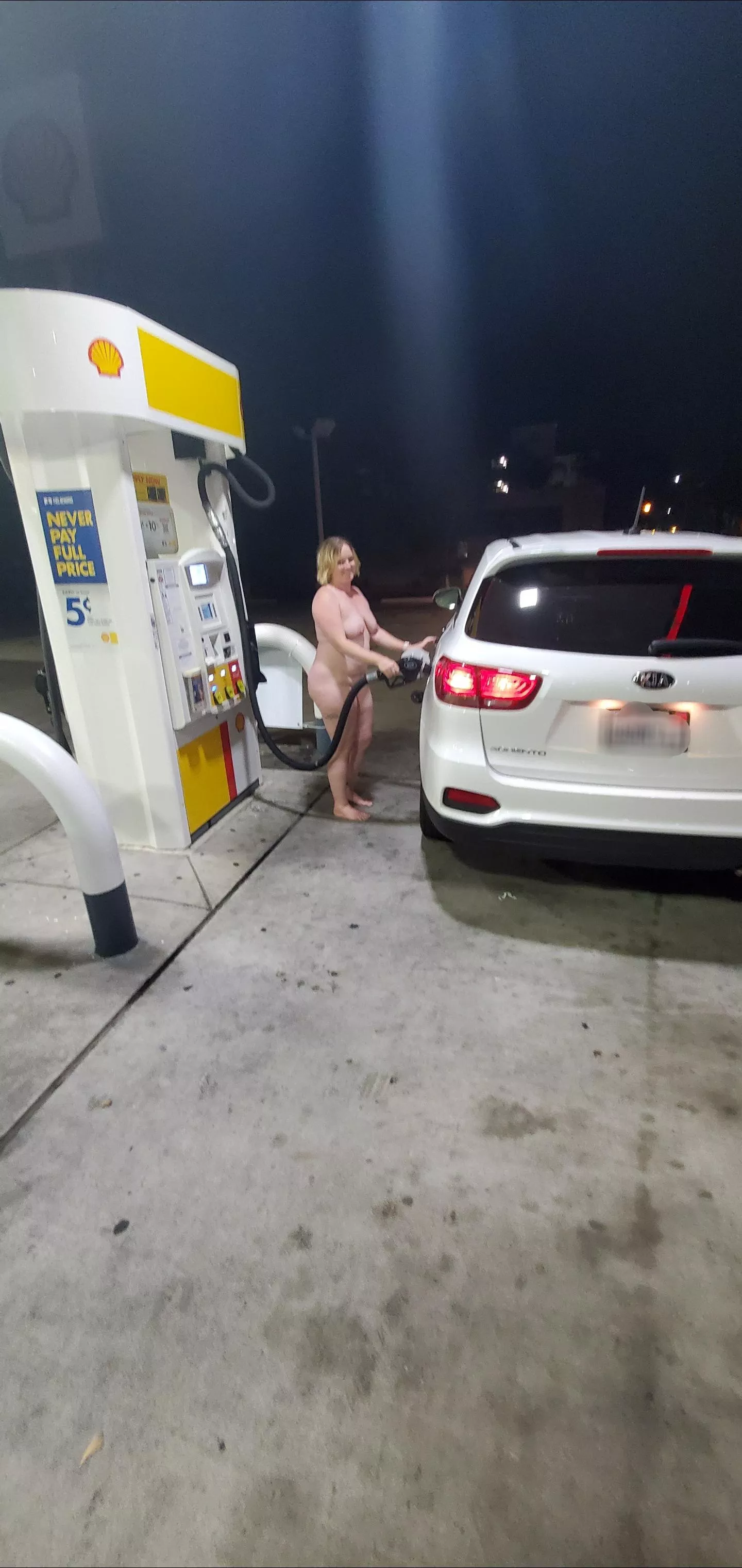 You liked me flashing in public yesterday... hopefully you'll enjoy me getting gas today. ❤️
