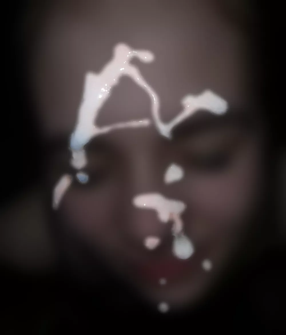 You may not see her face, but you may see the cum on it