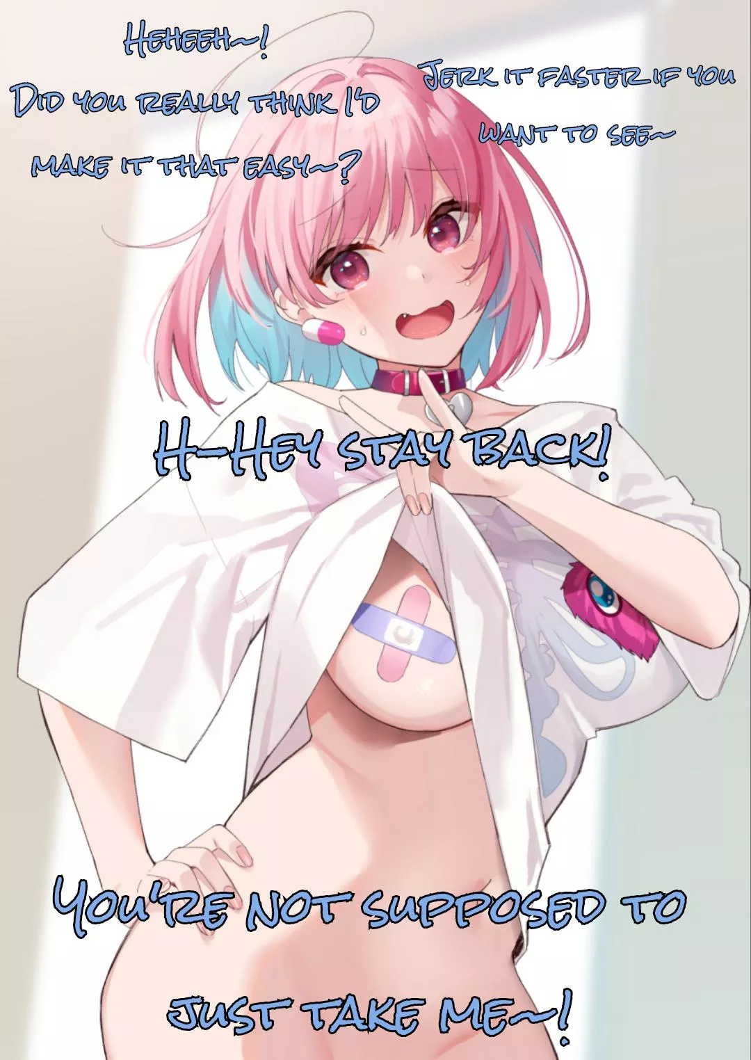 You were supposed to do as she says~! [JOI] [Flashing] [Unsuccessful Femdom] [Bandaid Bra]