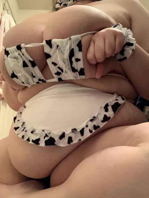 Your cow waiting patiently to be milked 🐮🥛