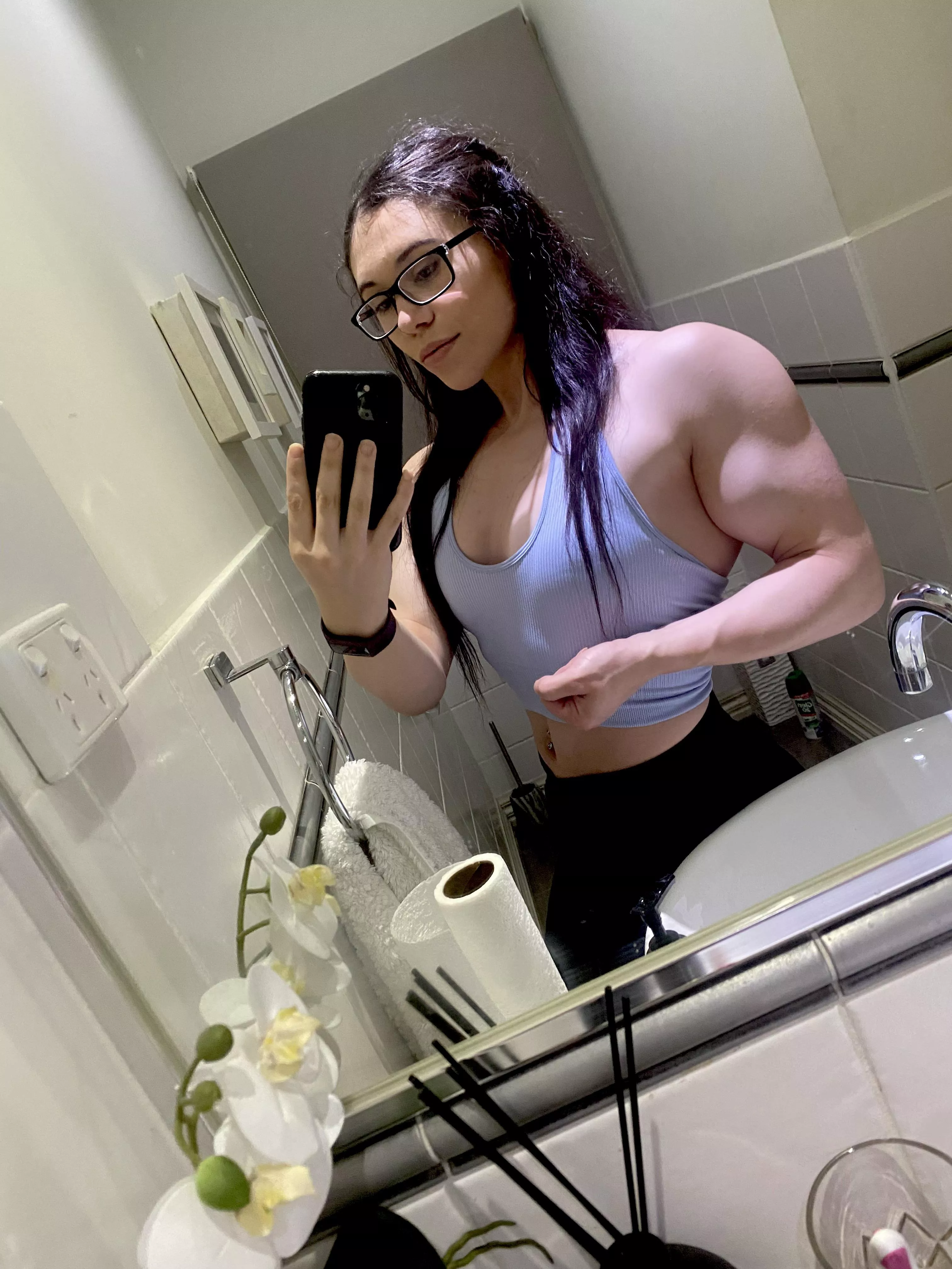 Your life’s purpose is to worship my muscles like a good little slave that you are. [domme]