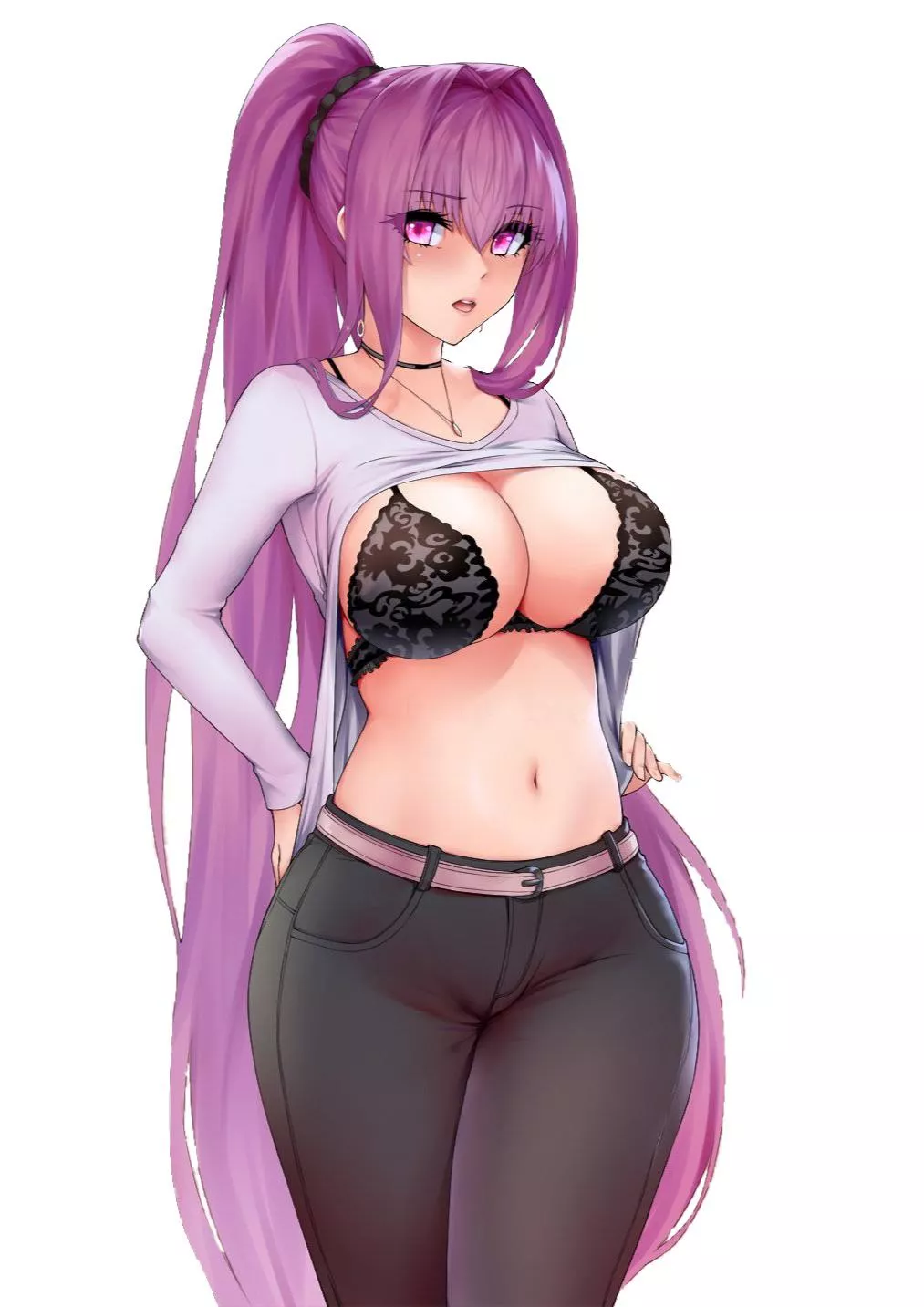 Yuri put her hair in a ponytail 💜 (edit by me)