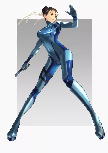 Zero Suit Chun-Li (Harakenshi) [Street Fighter + Metroid]