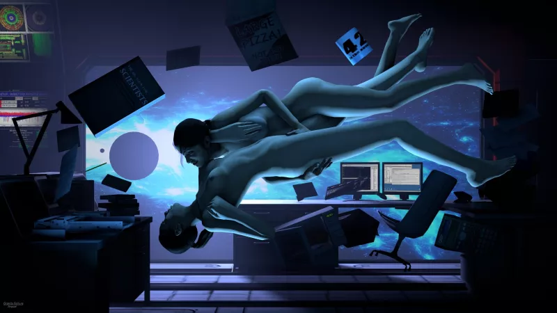 Zoey and Chell in Deepspace