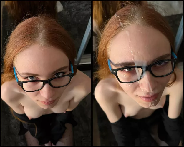 1 or 2? I heard that men love to see cum on glasses. I have some space for your load too. Anyway I need to clean my glasses :P