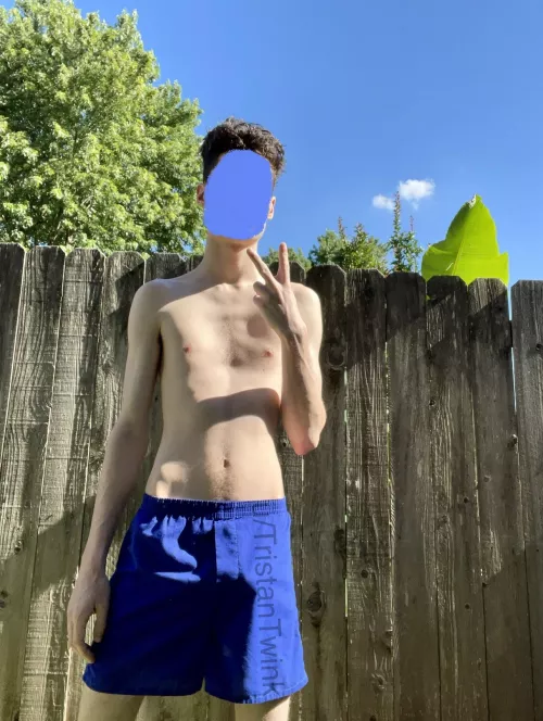 (18) I got out of bed this morning and decided I’d just stay in my boxers all day long