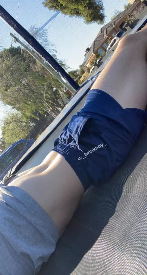 18 just a virgin boy soaking up some sun :)