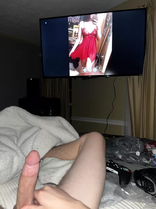 18 [M4R] Want to see a stranger jerk his cock and degrade your sexy lady on his tv?