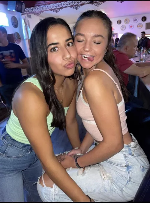 [2] beautiful ladies at the bar