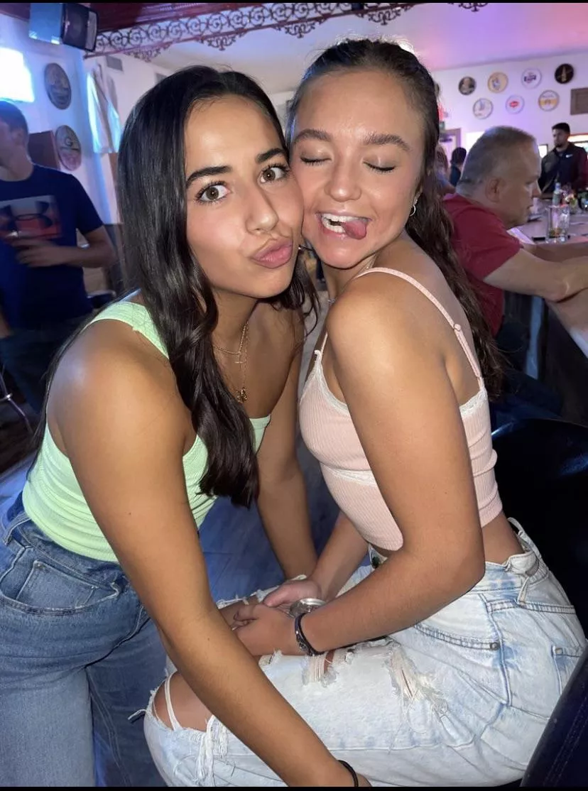[2] beautiful ladies at the bar