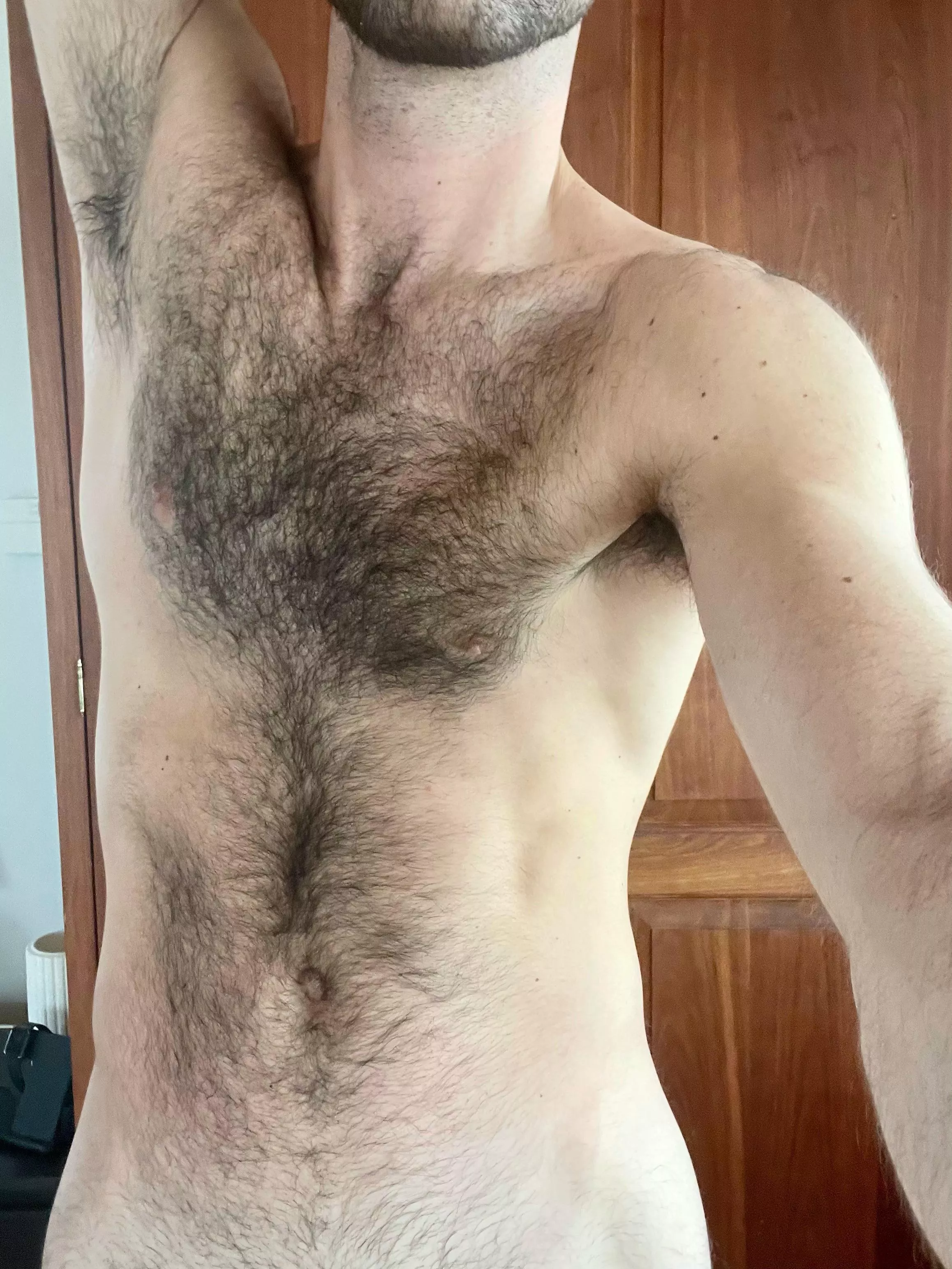 2.5 months of body hair growth, except beard 2.5 months of body hair growth, except beard