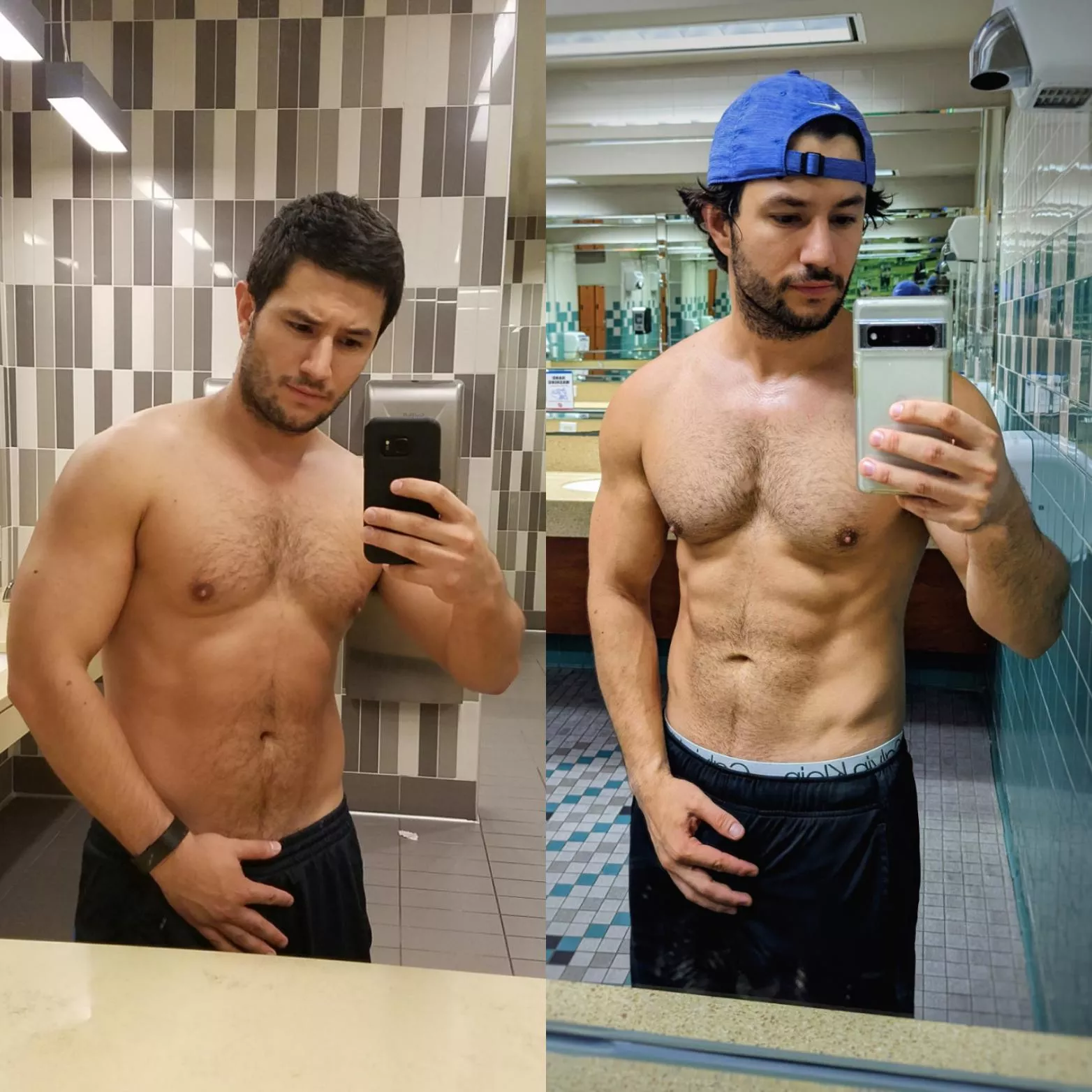 27 years old on the left, and 31 on the right. Made a few positive habit changes over time to get the body I wanted. What do you all think?