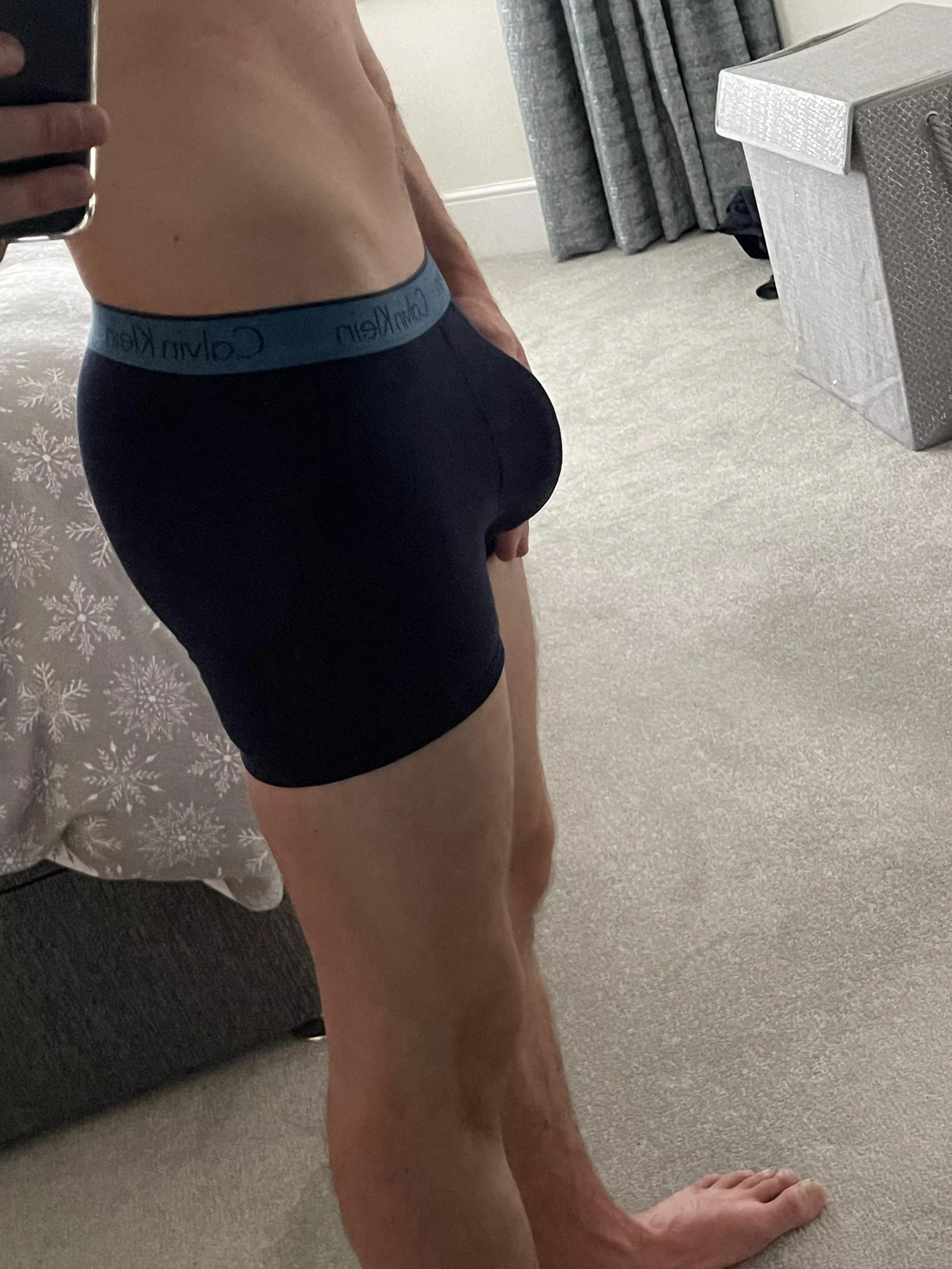 [28] slide them down and reveal the bulge 😛