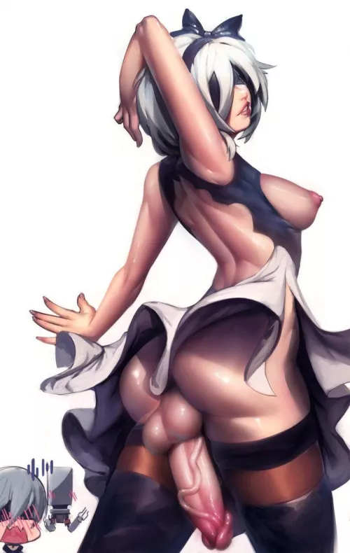 2B showing off her Assets and other features