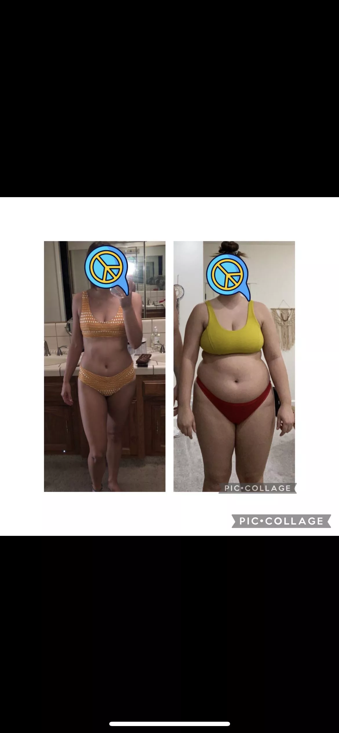 3 years difference! College hit me hard😅