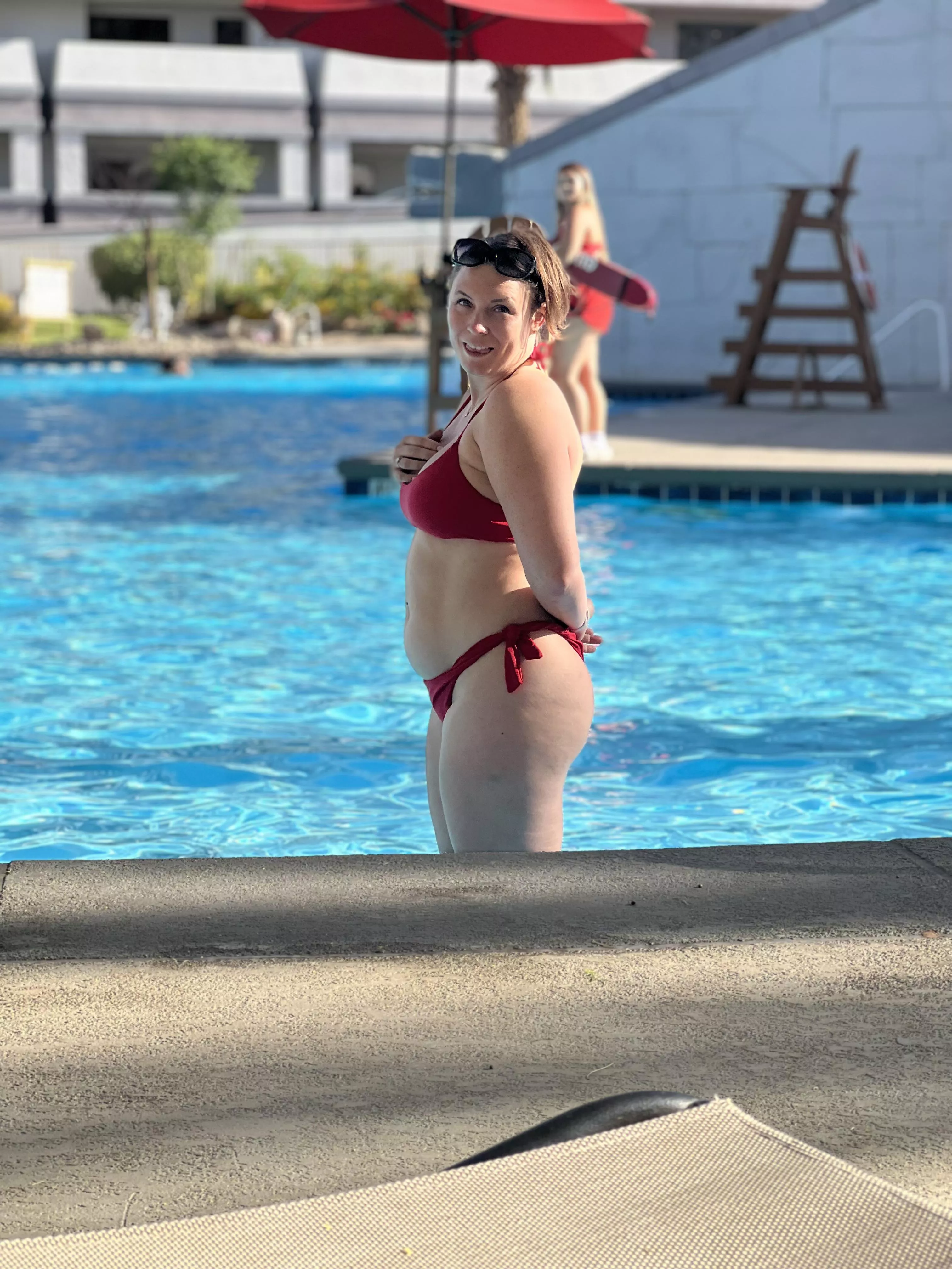 35yr old Mother at the pool. Would you say hello?