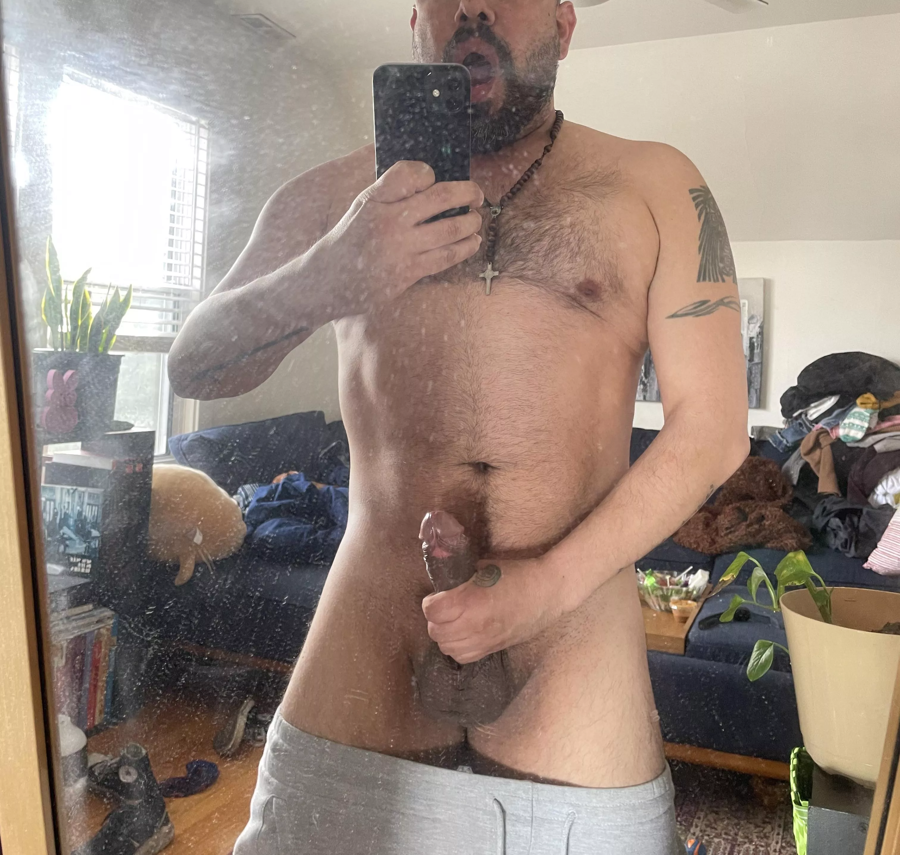 [40] Screenshot of my dick stroking video from this afternoon…