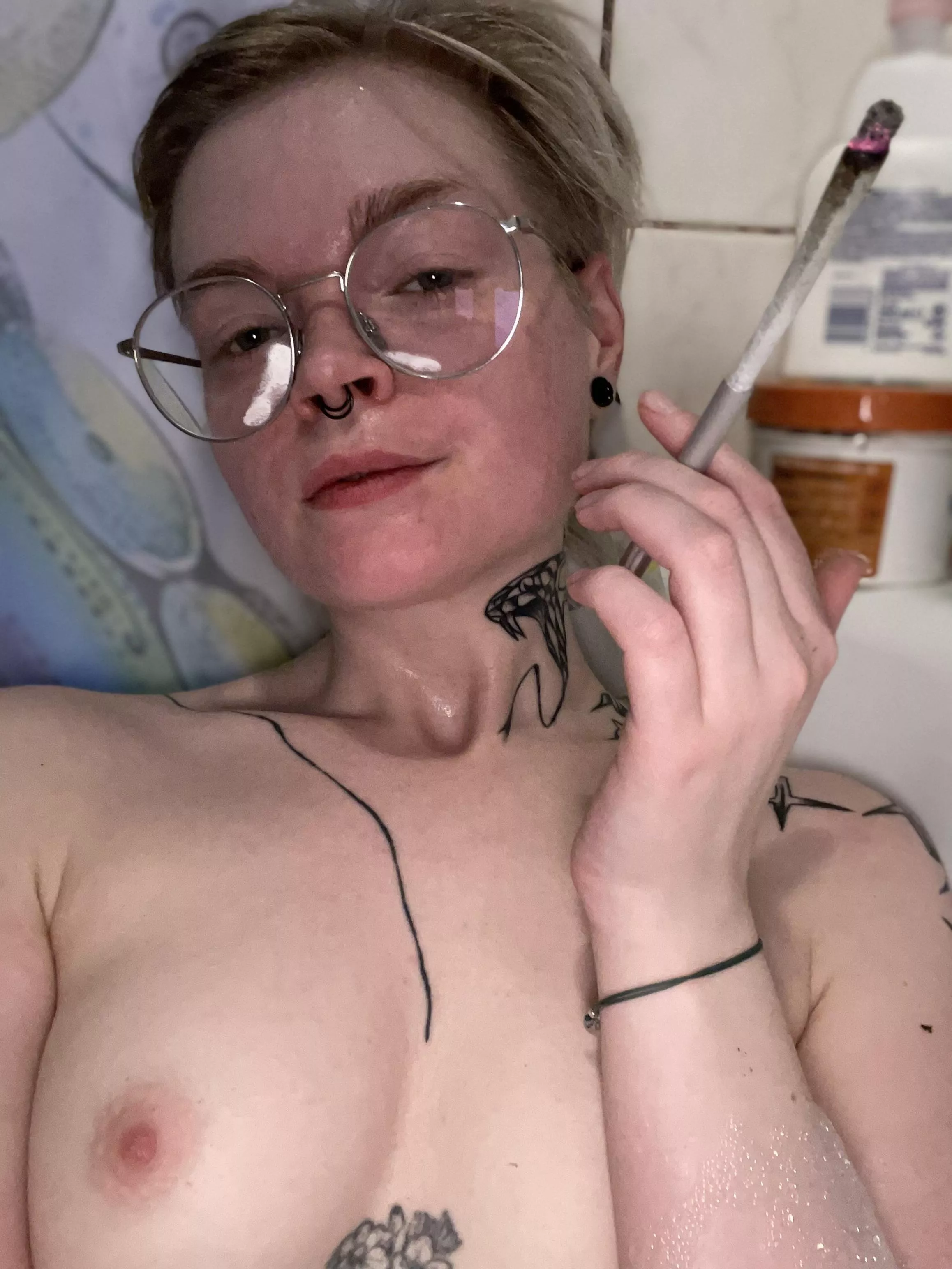 A bath and a blunt, wanna join? 🔥