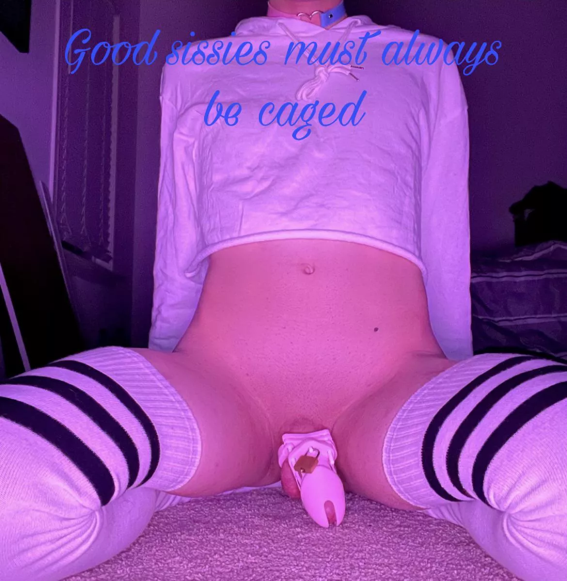 a good sissy should always have her cage on
