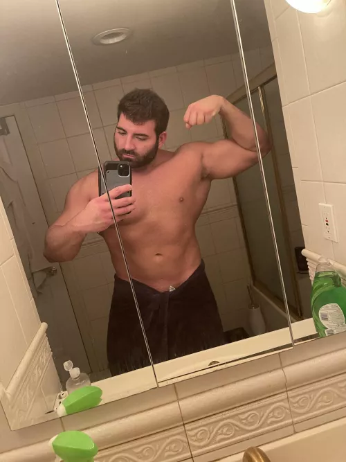 A little post shower posing