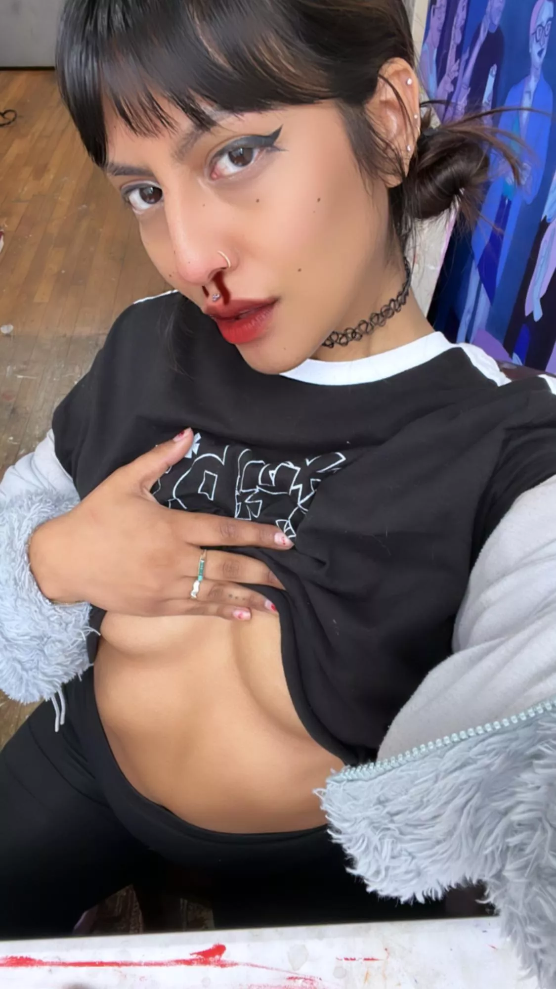 A little too obsessed with this 🩸 nose filter 😈