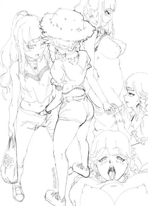 A Quick Calli and Kiara Sketch (R-E-L-O-A-D) [HoloEN]